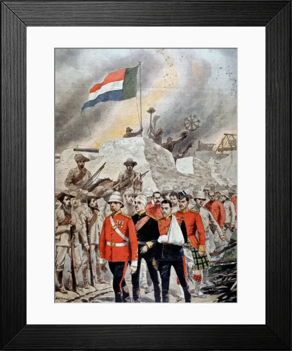 Framed Print : Fall of the British garrison at Jamestown, South Africa, Boer War, 1901 Framed Print : Fall of the British garrison at Jamestown, South Africa, Boer War, 1901