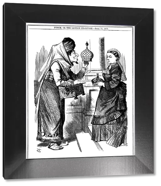 New Crowns for Old Ones!, Benjamin Disraeli offering the crown of India to Queen Victoria, 1876. Artist: John Tenniel