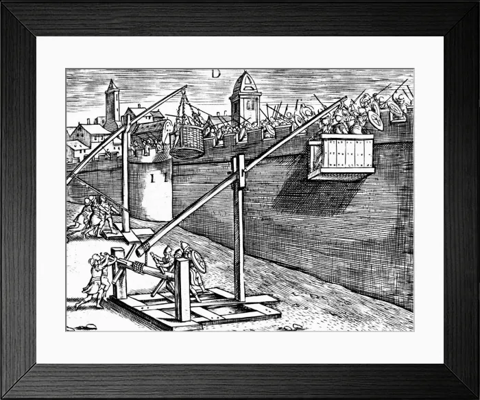 Framed Print : Roman siege warfare, 1605 Framed Print : Roman siege warfare, 1605