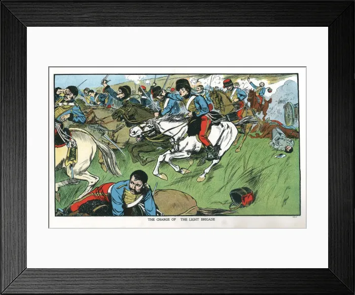 Framed Print : Charge of the Light Brigade at Balaclava, Crimean War, 25 October, 1854 (early 20th century) Framed Print : Charge of the Light Brigade at Balaclava, Crimean War, 25 October, 1854 (early 20th century)
