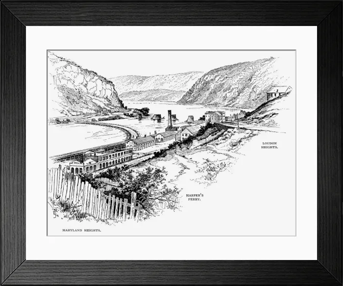 Framed Print : Harpers Ferry, West Virginia, c1870 Framed Print : Harpers Ferry, West Virginia, c1870