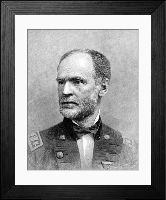 Framed Print : William Tecumseh Sherman, American soldier Framed Print : William Tecumseh Sherman, American soldier