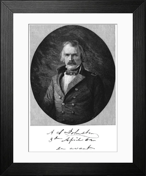 Framed Print : Albert Sidney Johnston, American soldier Framed Print : Albert Sidney Johnston, American soldier