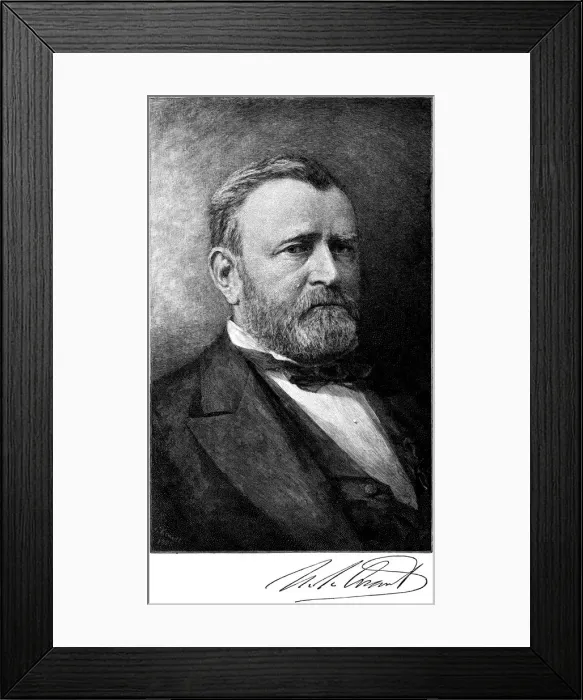 Framed Print : Ulyssess Grant, American soldier and statesman, late 19th century Framed Print : Ulyssess Grant, American soldier and statesman, late 19th century
