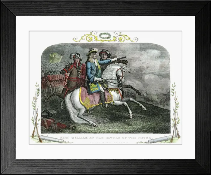 Framed Print : William III, King of Great Britain and Ireland, at the Battle of the Boyne, 1690 Framed Print : William III, King of Great Britain and Ireland, at the Battle of the Boyne, 1690