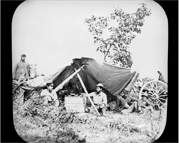 One of General Grants Union Field Telegraph stations during the American Civil War, 1861-1865
