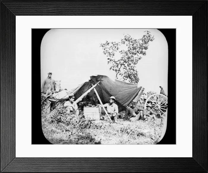 Framed Print : One of General Grants Union Field Telegraph stations during the American Civil War, 1861-1865 Framed Print : One of General Grants Union Field Telegraph stations during the American Civil War, 1861-1865