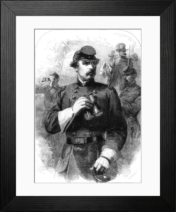 Framed Print : George Brinton McClellan, American soldier, 1861 Framed Print : George Brinton McClellan, American soldier, 1861