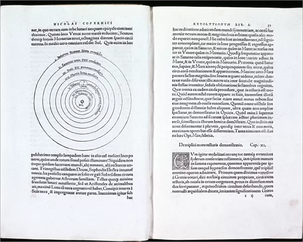 Copernicus heliocentric model of the Universe, 1543