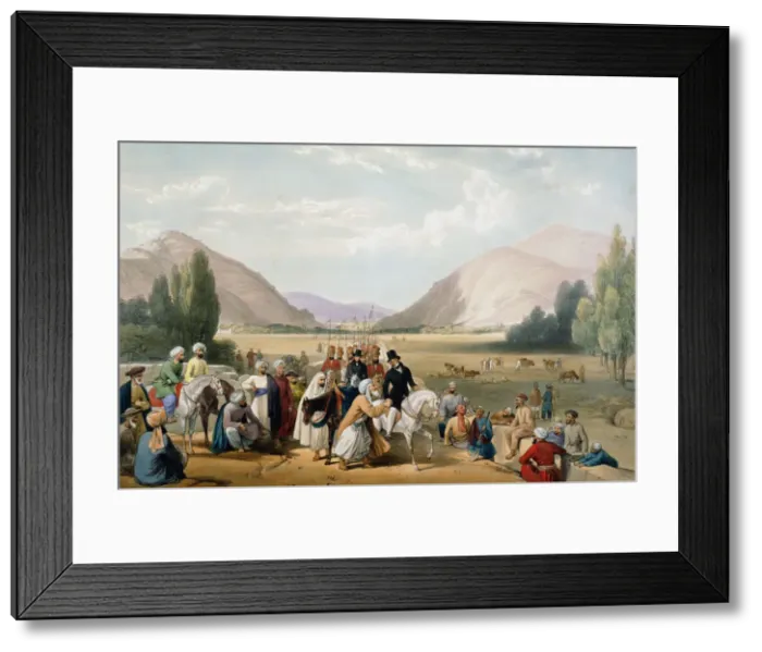 Framed Print : Surrender of Dost Mohammad Khan, Kabul, First Anglo-Afghan War, 1838-1842. Artist: James Atkinson Framed Print : Surrender of Dost Mohammad Khan, Kabul, First Anglo-Afghan War, 1838-1842. Artist: James Atkinson