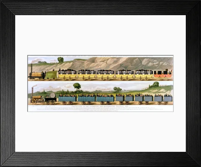 Framed Print : Travelling on the Liverpool and Manchester Railway, 1831 Framed Print : Travelling on the Liverpool and Manchester Railway, 1831