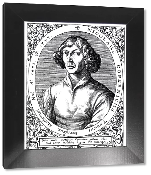 Nicolas Copernicus, Polish astronomer, 1645 Artist: A de Bry