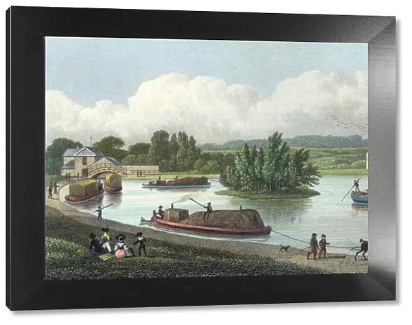Junction of Regents Canal at Paddington Basin, London, 1828