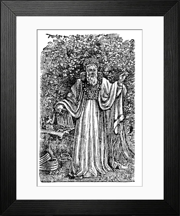 Framed Print : Ancient British Arch-Druid wearing the Breastplate of Judgement, c1900