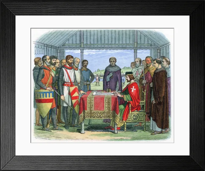 Framed Print : King John signing the Magna Carta at Runnymede, Surrey, 15 June 1215 (1864) Framed Print : King John signing the Magna Carta at Runnymede, Surrey, 15 June 1215 (1864)