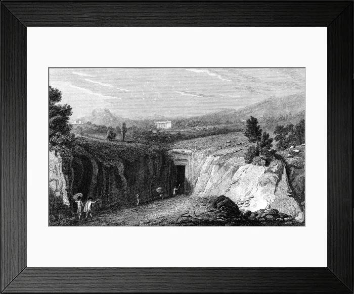 Framed Print : Excavation leading to the remains of the Roman town of Herculaneum, Italy, 1815 Framed Print : Excavation leading to the remains of the Roman town of Herculaneum, Italy, 1815