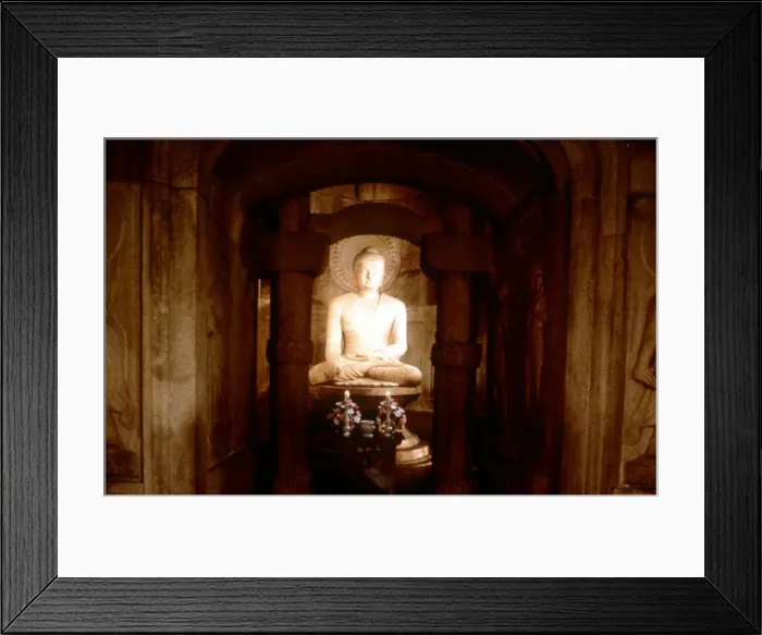 Framed Print : Shrine of Buddha, in a cave at Sokkuram, near Kyongju, South Korea Framed Print : Shrine of Buddha, in a cave at Sokkuram, near Kyongju, South Korea