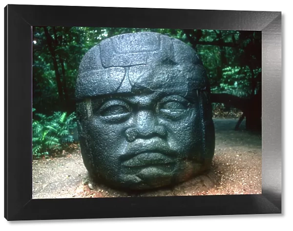 Olmec carved head from La Venta, Pre-Columbian, Central America, 1150-800 BC