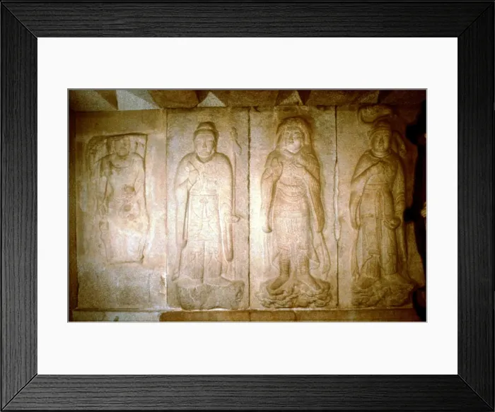 Framed Print : Carving in a cave shrine, Sokkuram, near Kyongju, South Korea Framed Print : Carving in a cave shrine, Sokkuram, near Kyongju, South Korea