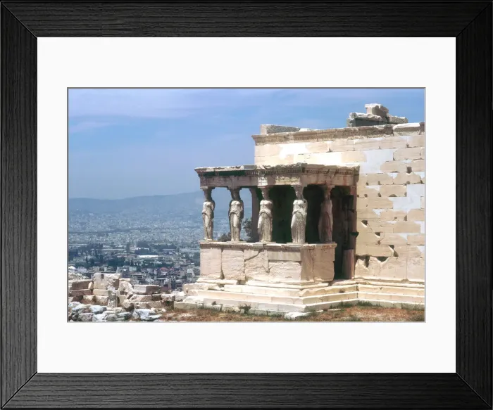 Framed Print : Caryatid porch, the Erectheum, Acropolis, Athens, 5th century BC. Artist: Mnesikles Framed Print : Caryatid porch, the Erectheum, Acropolis, Athens, 5th century BC. Artist: Mnesikles