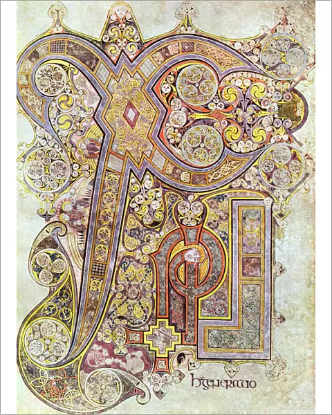 Monogram page from the Book of Kells Christi Auteum Generatio, c800
