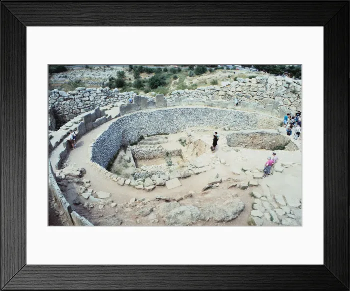 Framed Print : Site of Mycenean fortifications, Greece, c1600-1100 BC Framed Print : Site of Mycenean fortifications, Greece, c1600-1100 BC