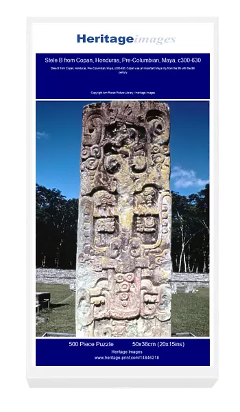 Stele B from Copan, Honduras, Pre-Columbian, Maya, c300-630