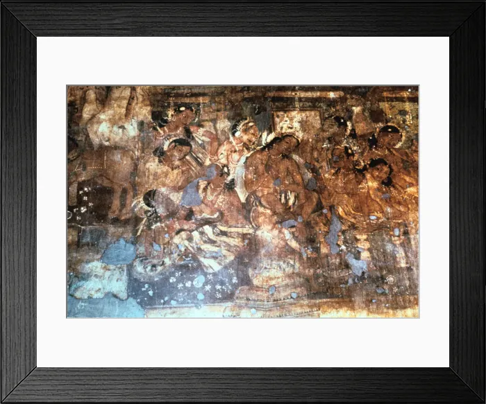 Framed Print : King Mahajanaka listening to Queen Vivali, Ajanta cave fresco, India, 1st-5th century AD Framed Print : King Mahajanaka listening to Queen Vivali, Ajanta cave fresco, India, 1st-5th century AD