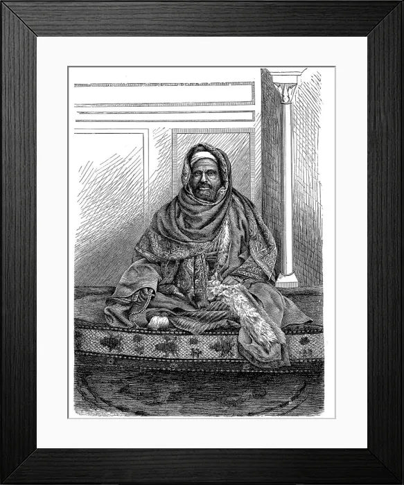 Framed Print : A Qadi, Islamic judge, Khartoum, Sudan, late 19th century Framed Print : A Qadi, Islamic judge, Khartoum, Sudan, late 19th century