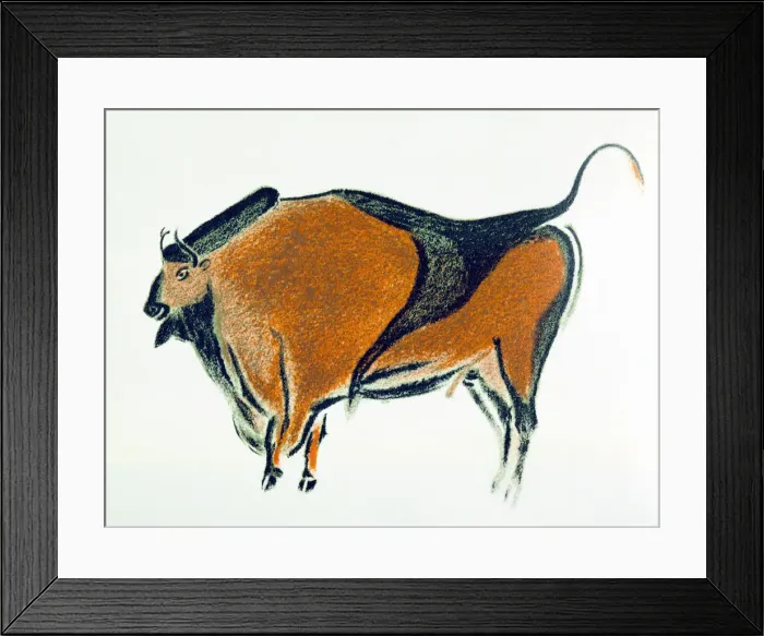 Framed Print : Bison, copy of a Palaeolithic cave painting at Altamira, northern Spain, 1913 Framed Print : Bison, copy of a Palaeolithic cave painting at Altamira, northern Spain, 1913