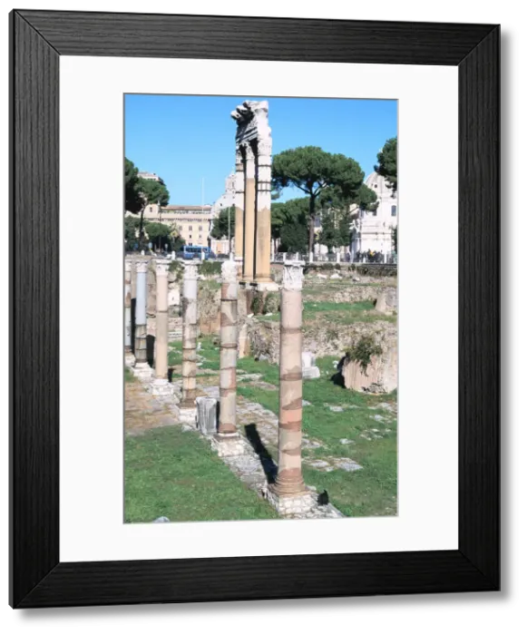 Framed Print : Ruins of the Temple of Castor and Pollux, the Forum, Rome Framed Print : Ruins of the Temple of Castor and Pollux, the Forum, Rome