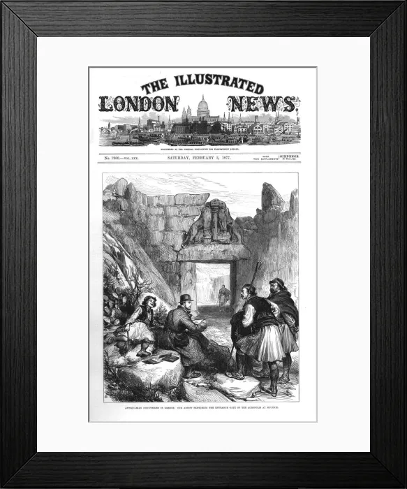 Framed Print : Heinrich Schliemanns excavations at Myceneae, 1877 Framed Print : Heinrich Schliemanns excavations at Myceneae, 1877