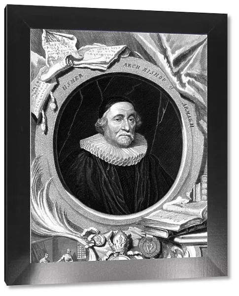 James Ussher, 17th century English clergyman and Archbishop of Armagh, 18th century. Artist: George Vertue
