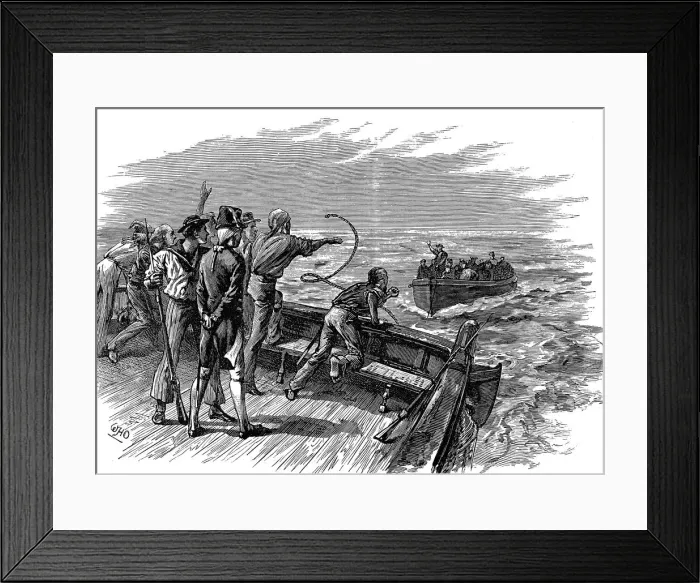 Framed Print : Mutiny of the crew of HMS Bounty, 28 April 1789 Framed Print : Mutiny of the crew of HMS Bounty, 28 April 1789