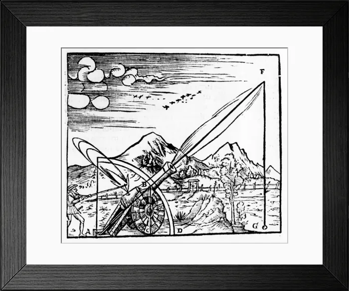 Framed Print : Gunner firing a cannon, 1561 Framed Print : Gunner firing a cannon, 1561