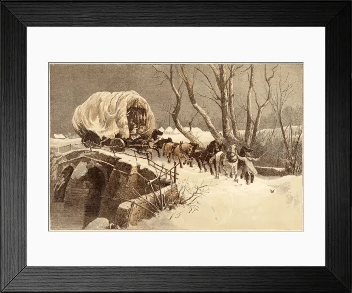 Framed Print : The Christmas Wagon, 1866