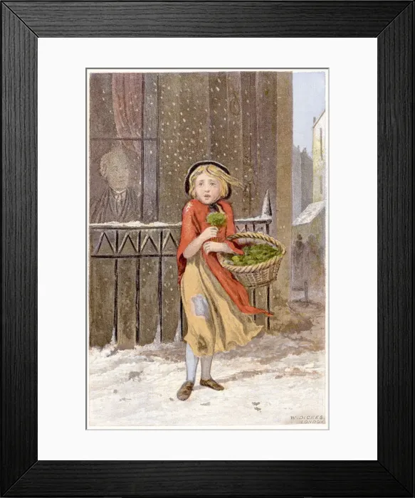 Framed Print : Watercress seller, c1880 Framed Print : Watercress seller, c1880