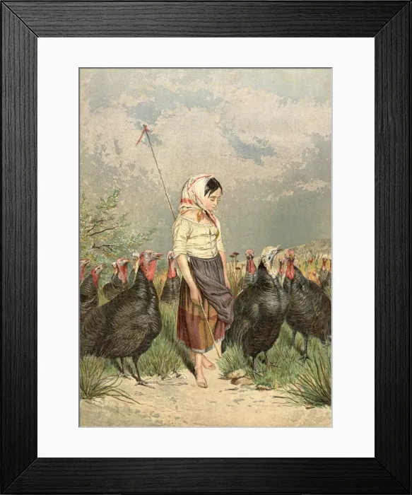Framed Print : The Turkey Guardian, 1858 Framed Print : The Turkey Guardian, 1858