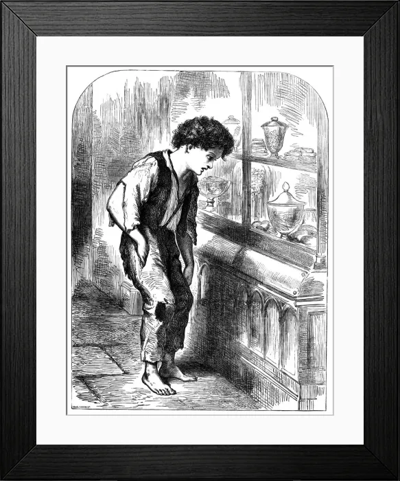 Framed Print : London Street Arab, 1883 Framed Print : London Street Arab, 1883