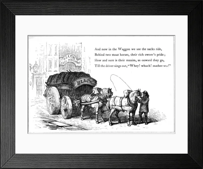 Framed Print : Coal delivery wagon, 1860 Framed Print : Coal delivery wagon, 1860