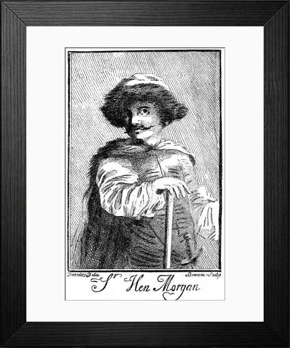 Framed Print : Henry Morgan, 17th century Welsh pirate, 1741 Artist: Bonneau Framed Print : Henry Morgan, 17th century Welsh pirate, 1741 Artist: Bonneau