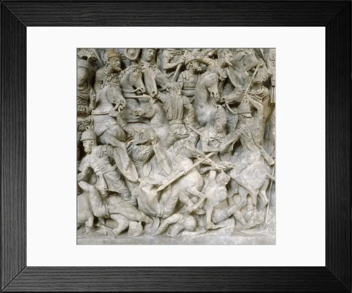 Framed Print : Romans in battle against the Barbarians, 2nd century Framed Print : Romans in battle against the Barbarians, 2nd century