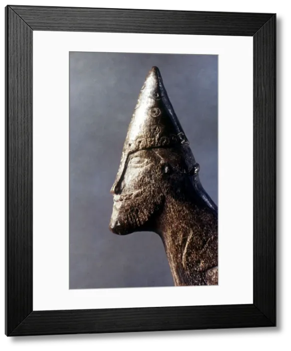 Framed Print : Head of a Viking warrior, c9th-11th century Framed Print : Head of a Viking warrior, c9th-11th century
