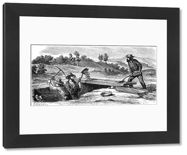 Miners washing for gold in the Californian gold fields, 1853