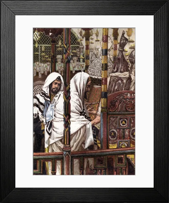 Framed Print : Jesus teaching in the Synagogue, c1897. Artist: James Tissot Framed Print : Jesus teaching in the Synagogue, c1897. Artist: James Tissot