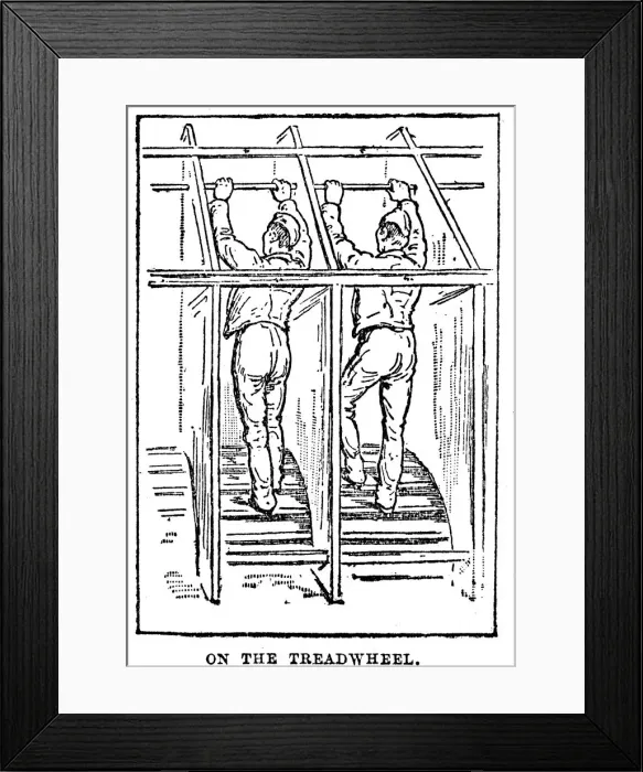 Framed Print : Prison discipline, 1888 Framed Print : Prison discipline, 1888