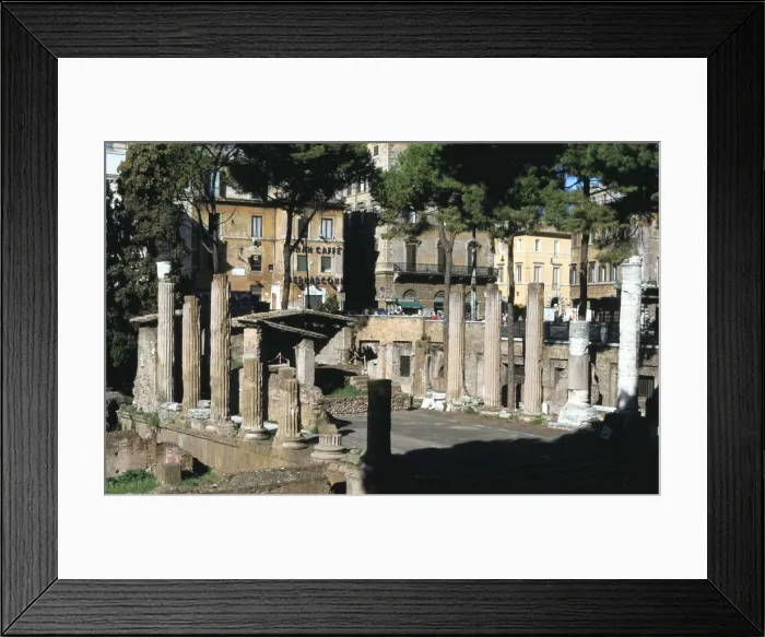 Framed Print : Remains of a Roman sanctuary, Via Torre Argentina, Rome Framed Print : Remains of a Roman sanctuary, Via Torre Argentina, Rome