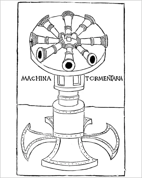 Early design of a quick firing cannon, 1482