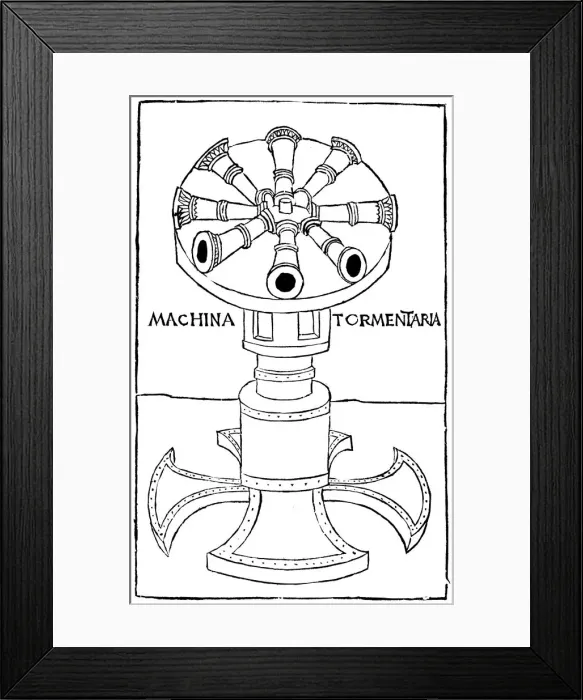 Framed Print : Early design of a quick firing cannon, 1482 Framed Print : Early design of a quick firing cannon, 1482
