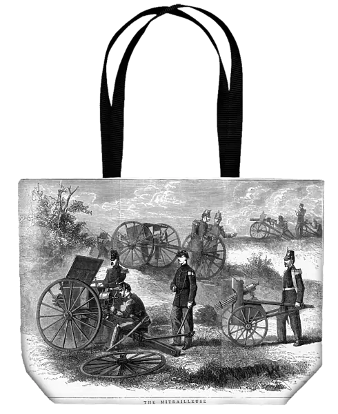 Montigny mitrailleuse, rapid fire gun, 1870. Artist: Joseph Montigny